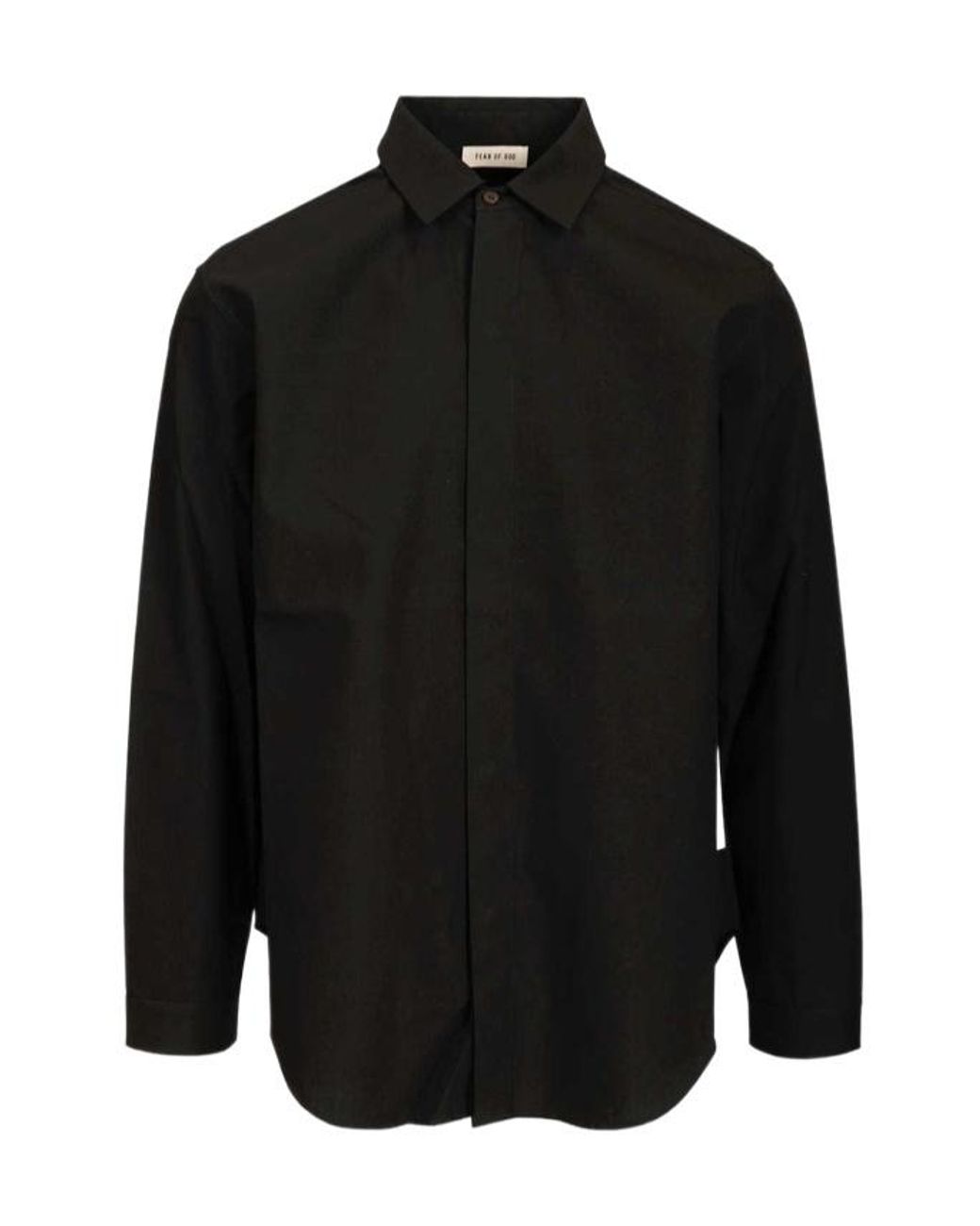 Fear Of God Black Classic Long-Sleeve Shirt for men