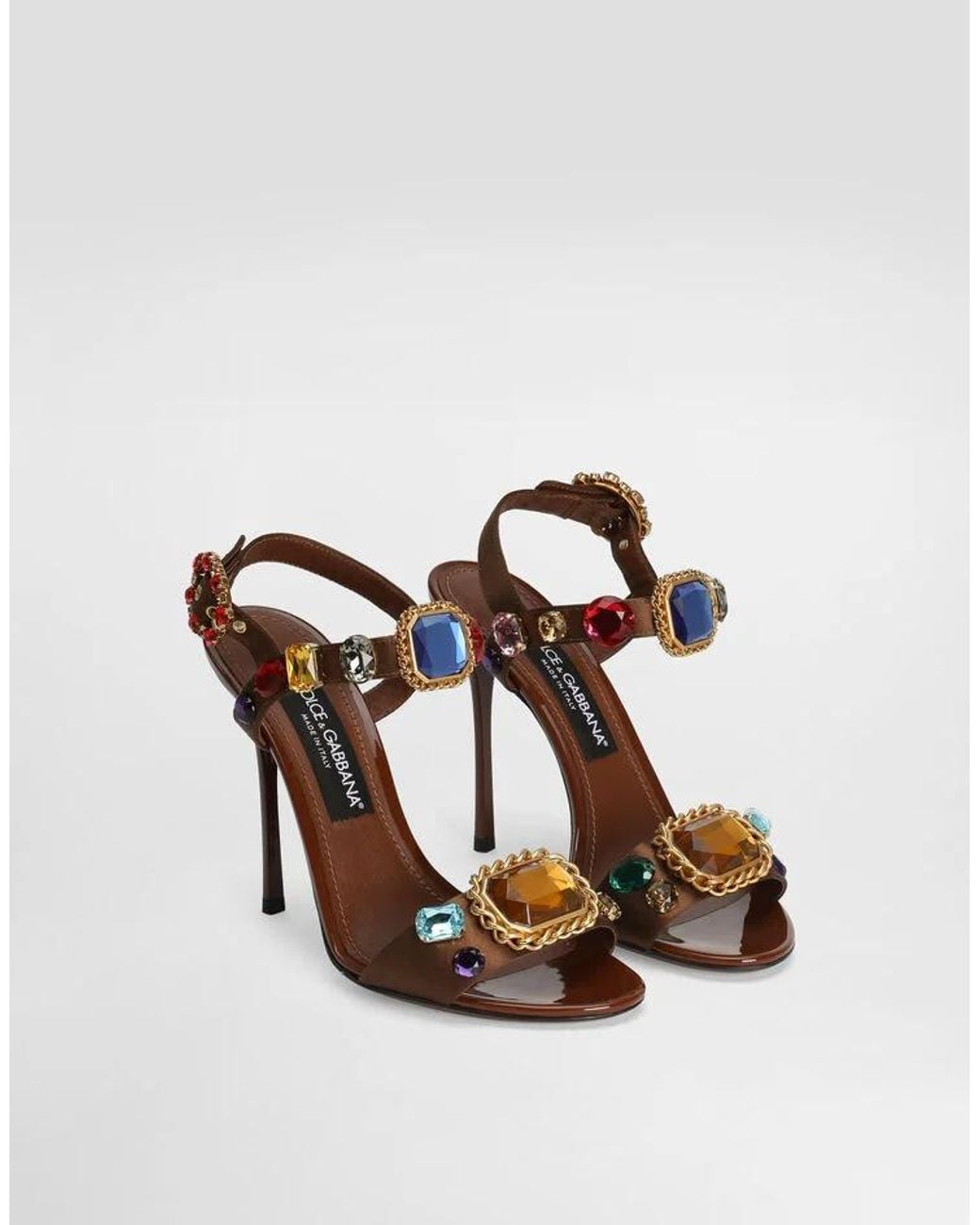 Dolce & Gabbana Brown Keira 2.0 Heeled Sandals