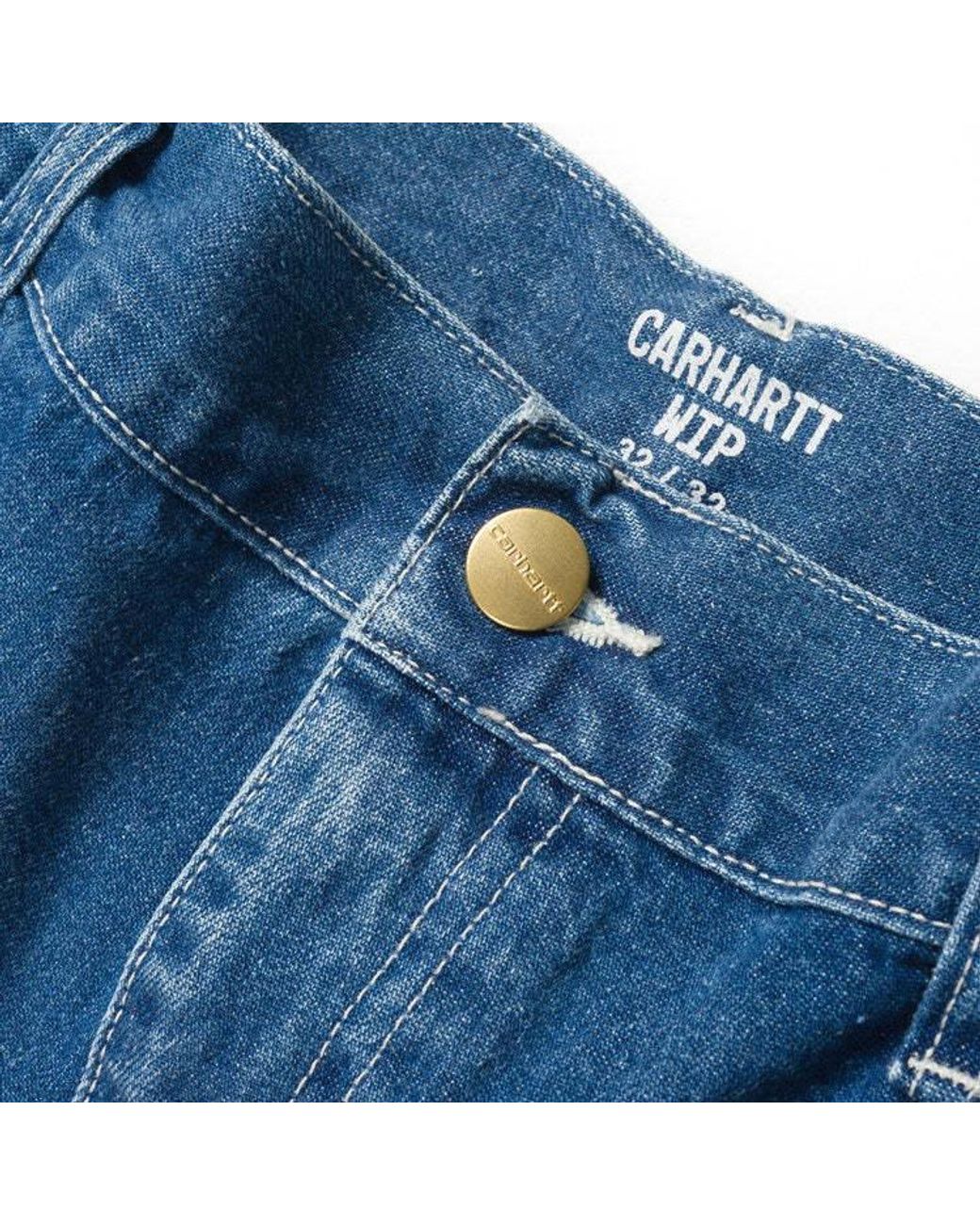 Carhartt Blue Simple Straight-Leg Mid-Rise Jeans for men