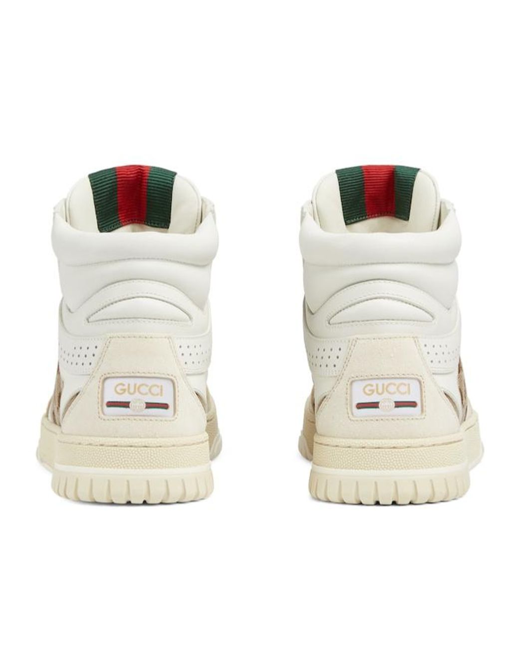 Gucci Natural Re-Web Series High-Top Skate Shoes