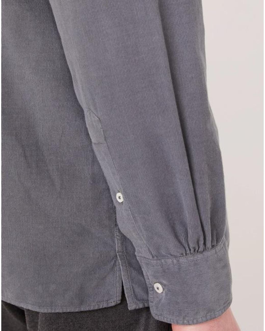 Officine Generale Gray Classic Long-Sleeve Shirt for men
