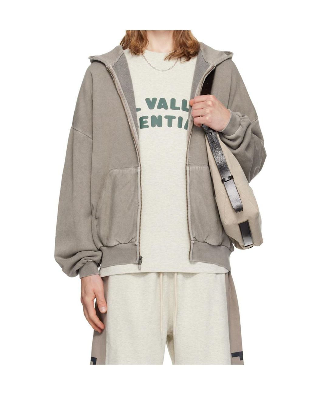 Fear Of God Gray 90S Zip-Up Hoodie for men
