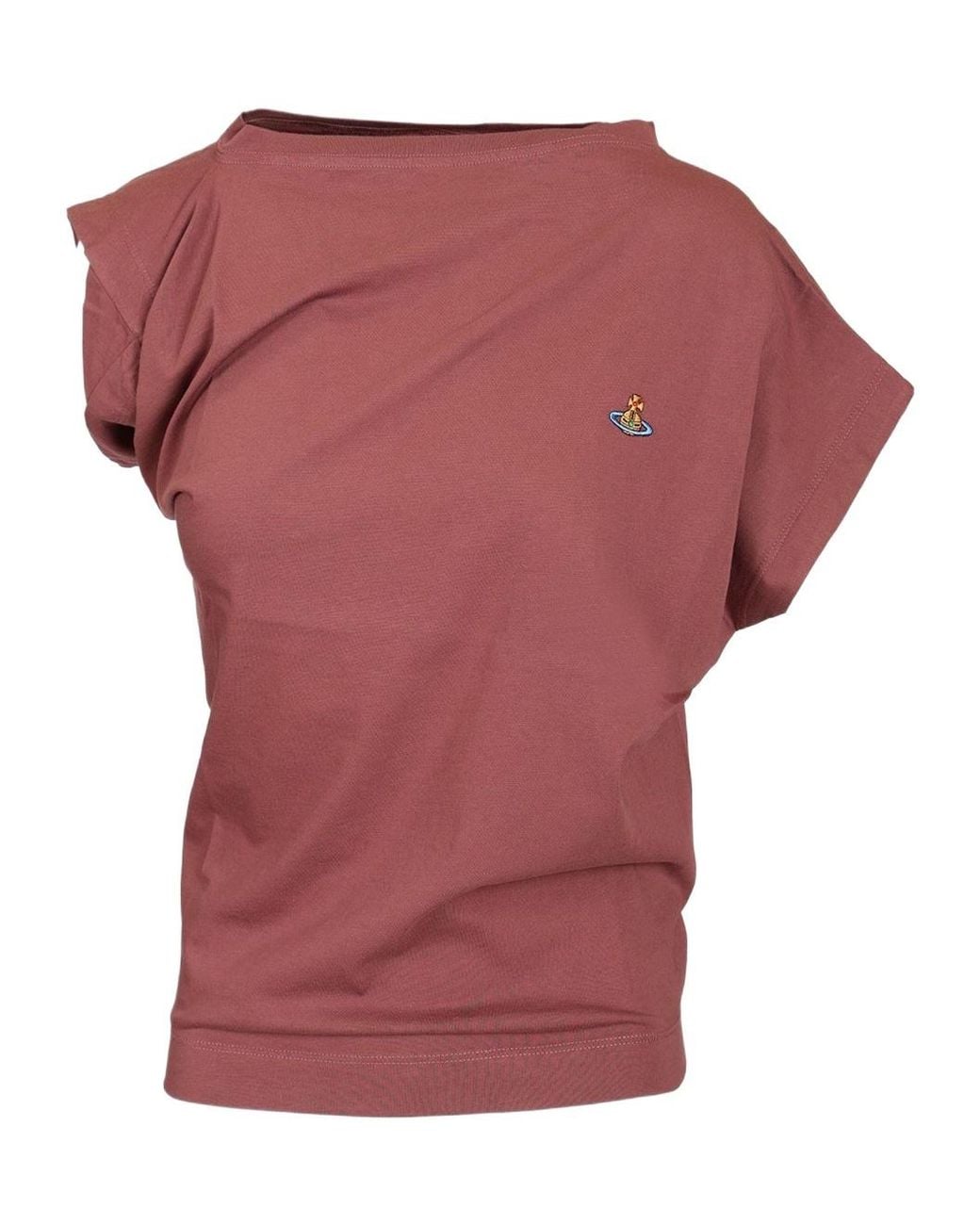 Vivienne Westwood Red Orb Logo Cap Sleeve Top