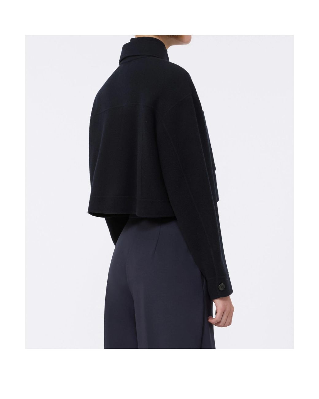 Max Mara Black Mxmpoggio Cropped Jacket