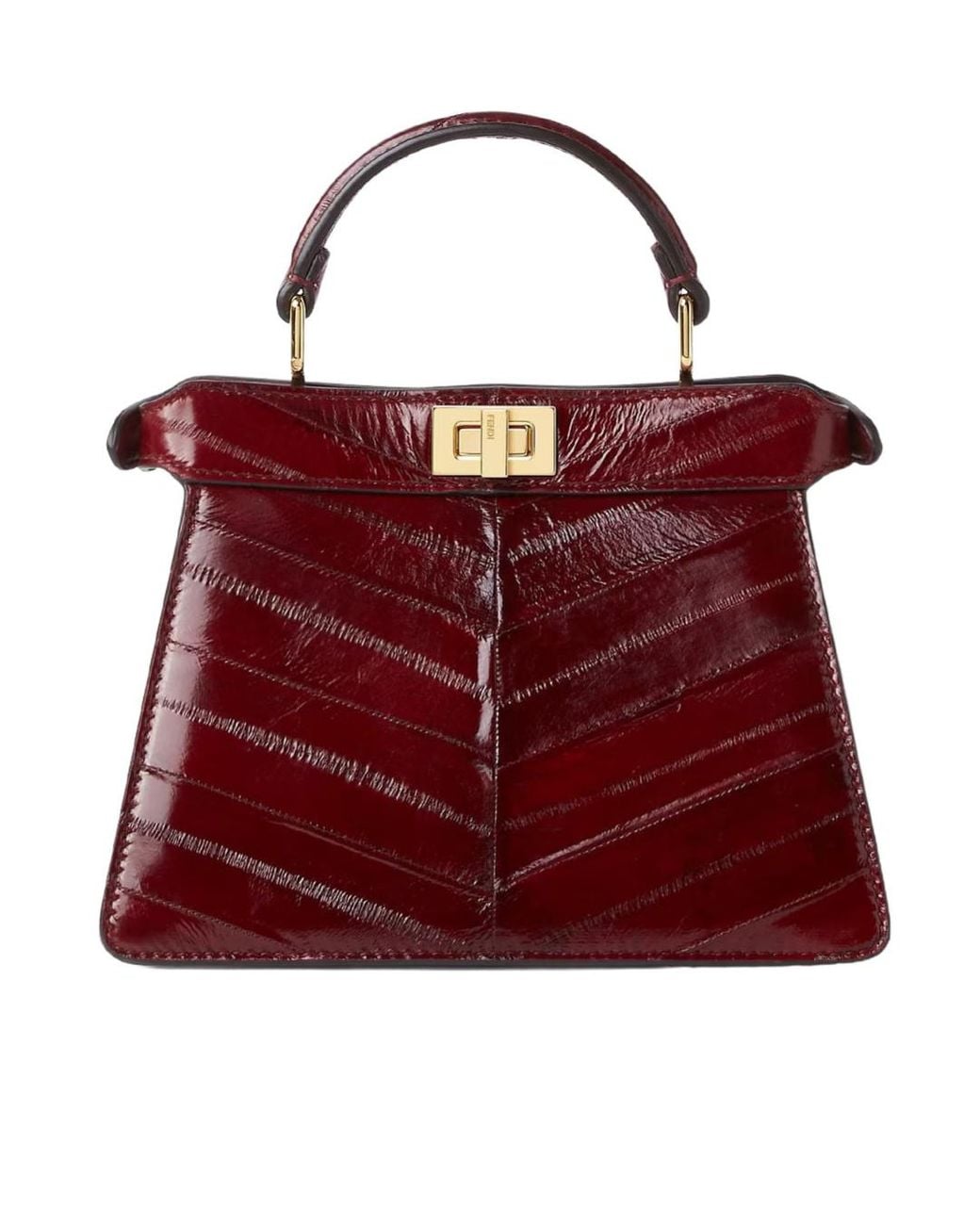 Fendi Red Peekaboo Iseeu Petite Tote Bag