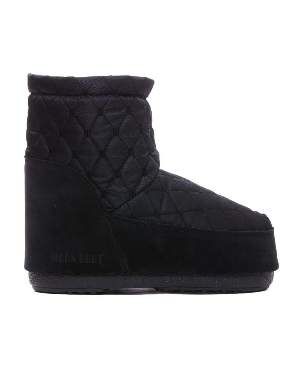 Moon Boot Black Icon Low Quilted Boots