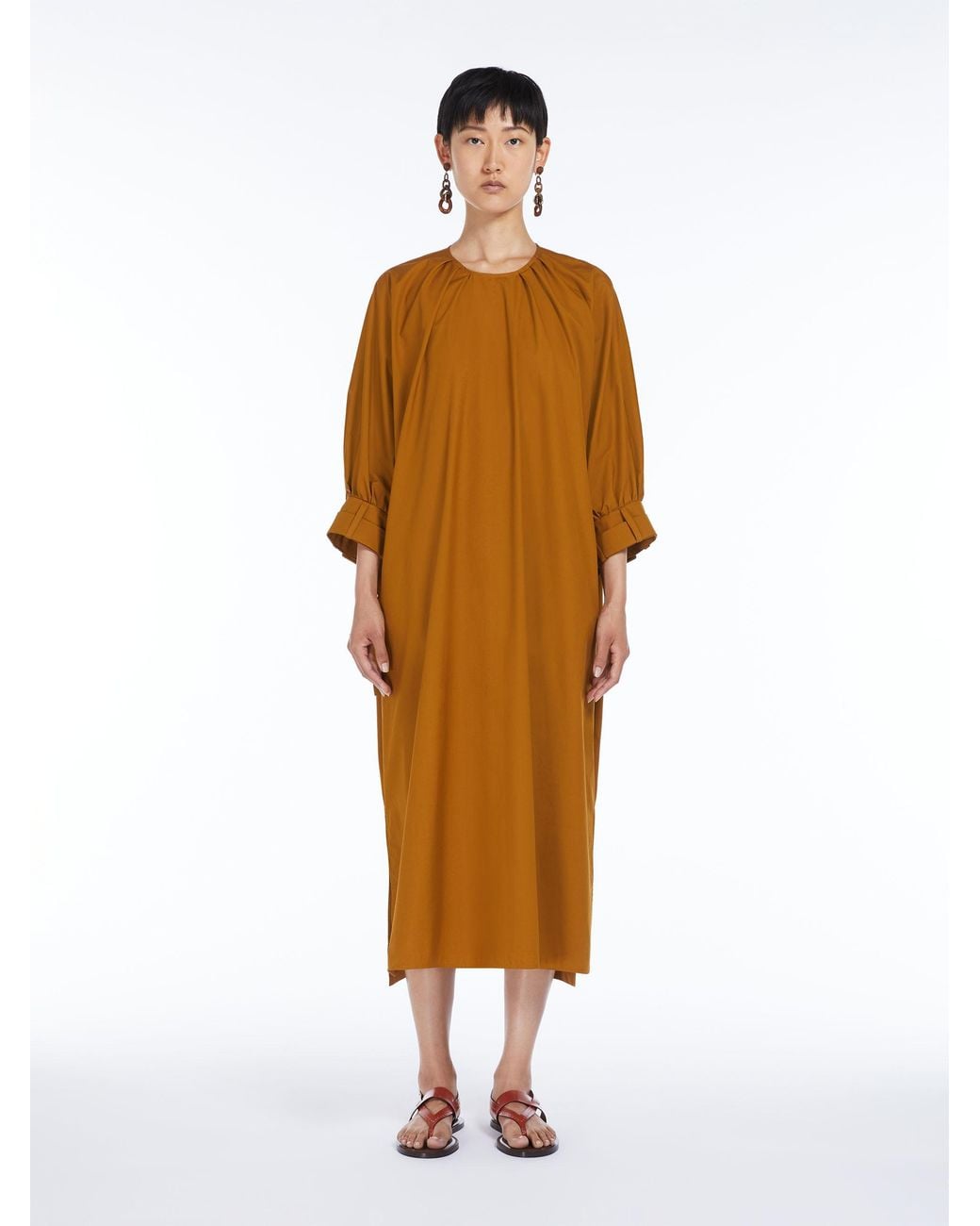 Max Mara Brown 'S Melodie Crewneck Dress
