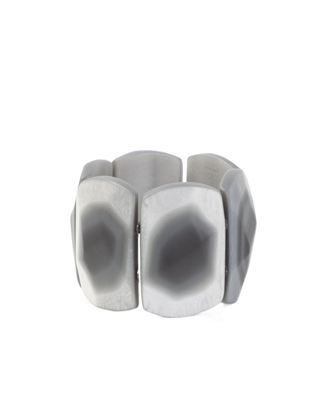 Giorgio Armani Gray Faceted Stretch Bracelet