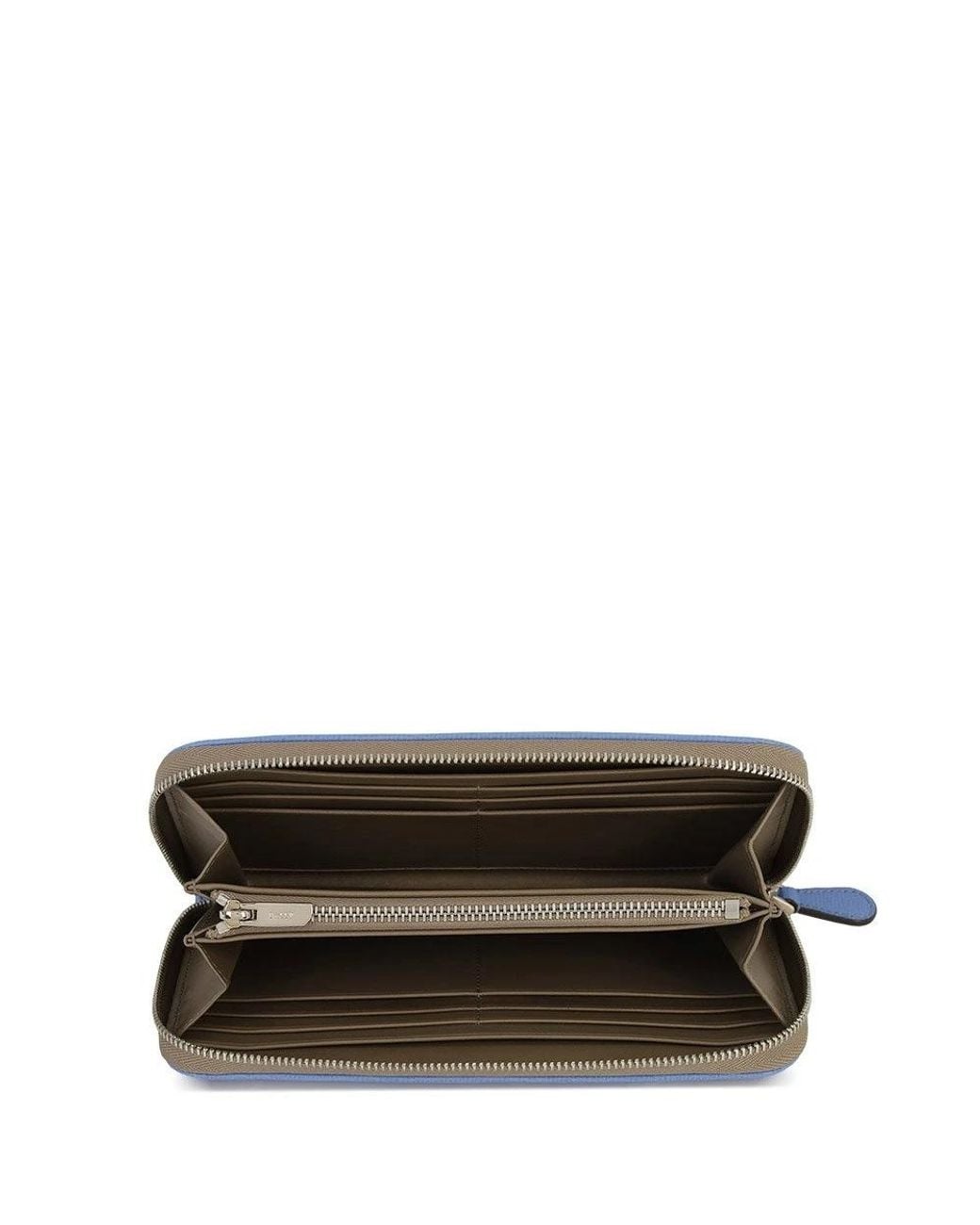 Bally Blue Wrap Zipper Wallet