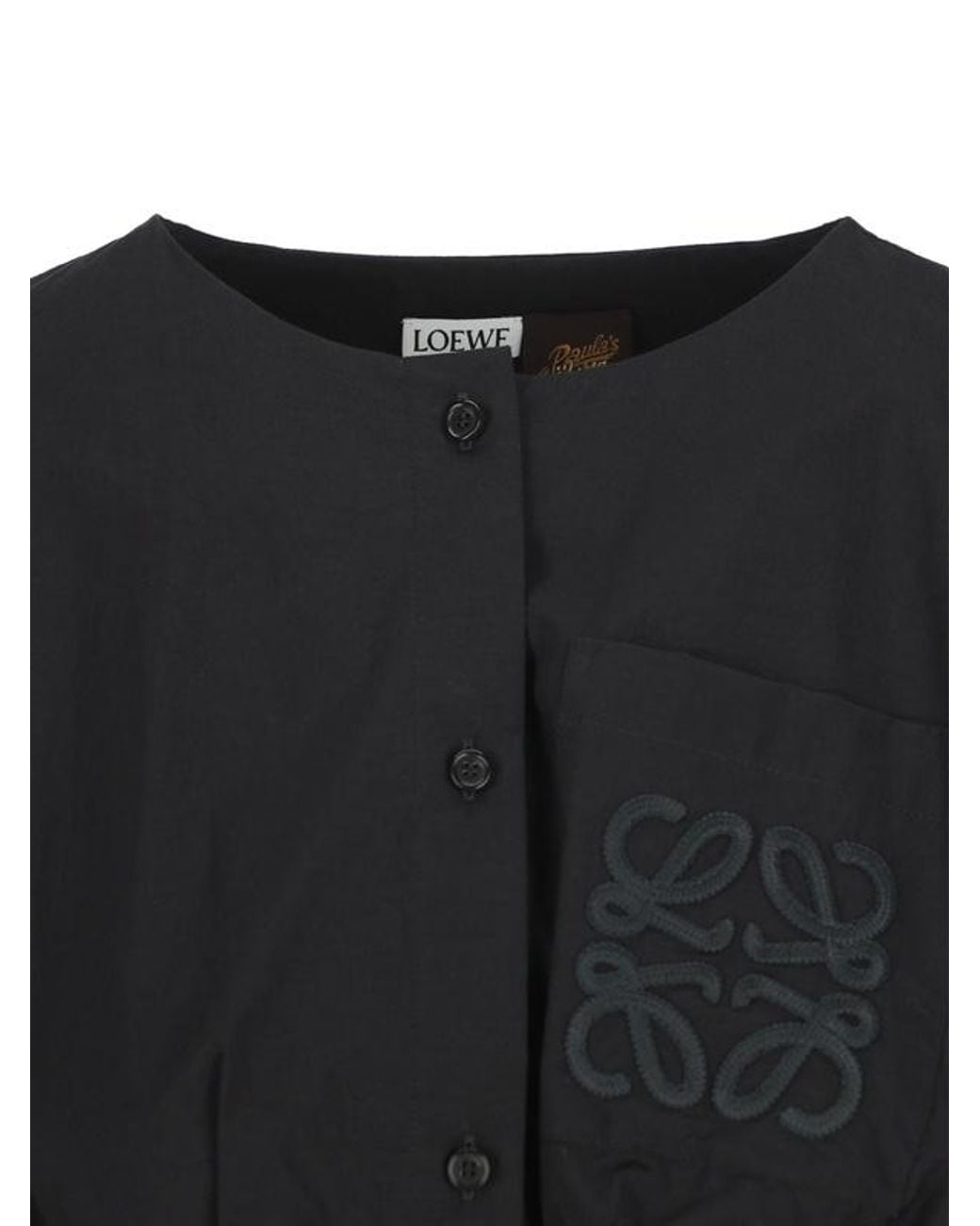 Loewe Black Belted Pocket Shirt Dress