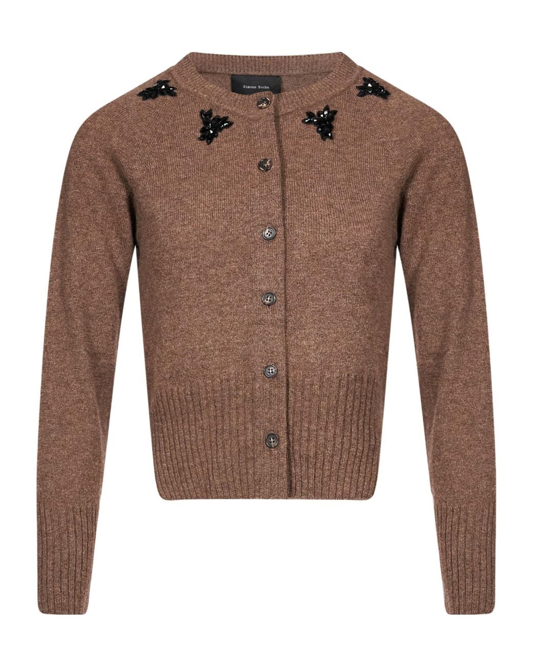 Simone Rocha Brown Long-Sleeved Cardigan