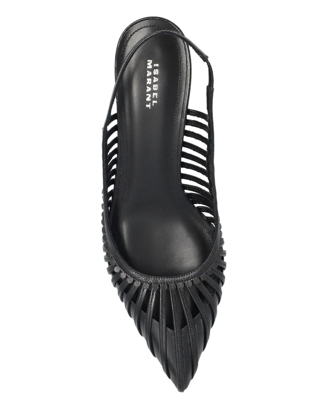 Isabel Marant Black Pionee Woven Slingback Heeled Pumps