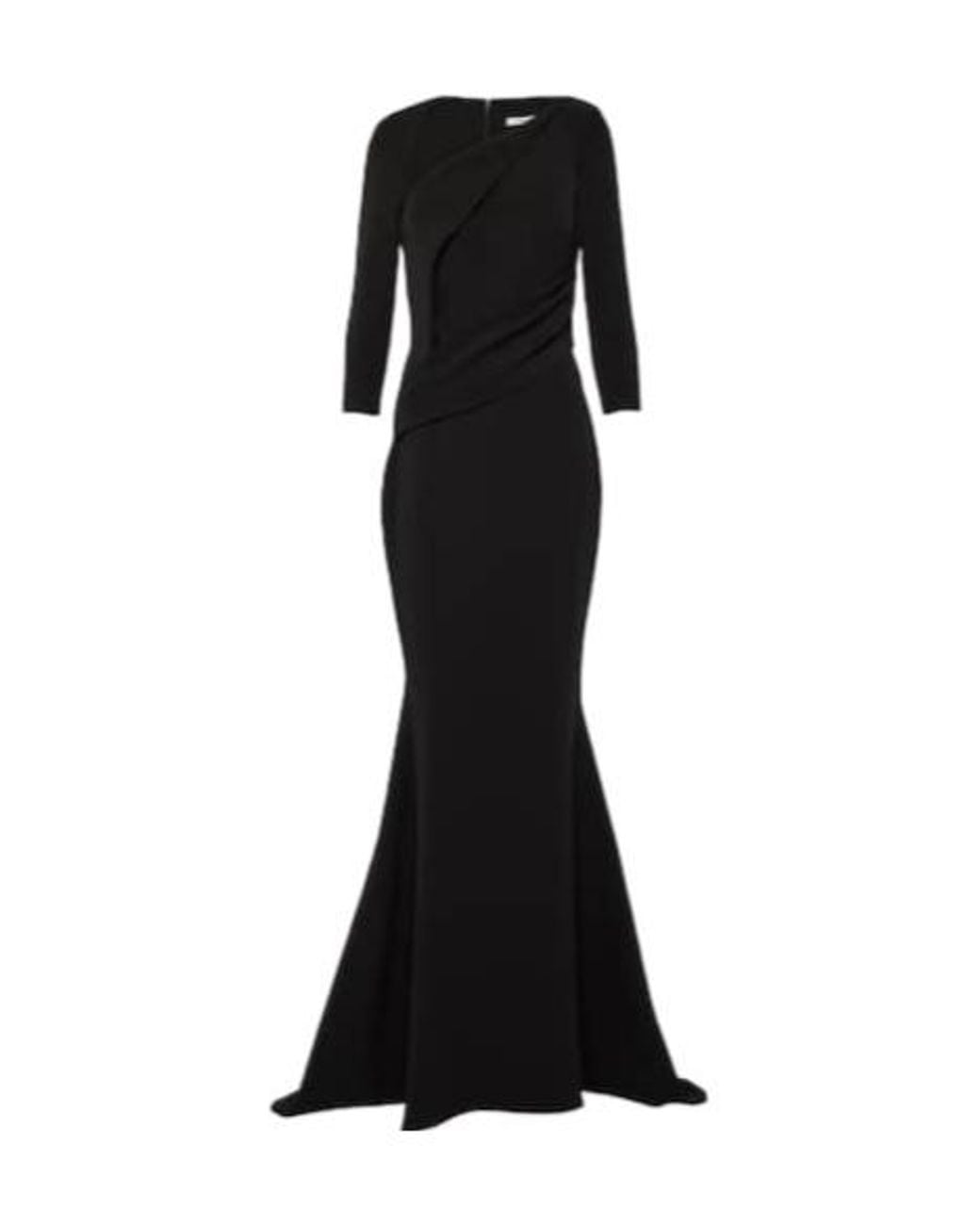 Safiyaa Black Pollina Crepe Dress