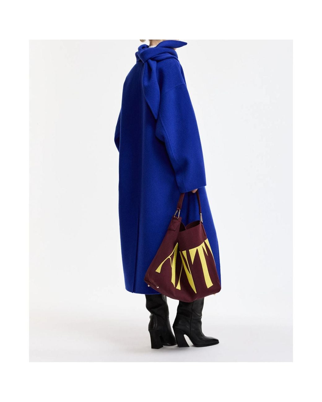 Essentiel Antwerp Blue Double-Breasted Coat