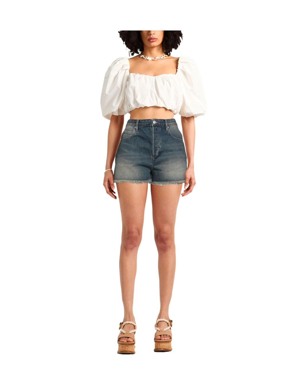 Isabel Marant Blue Dark Denim Shorts