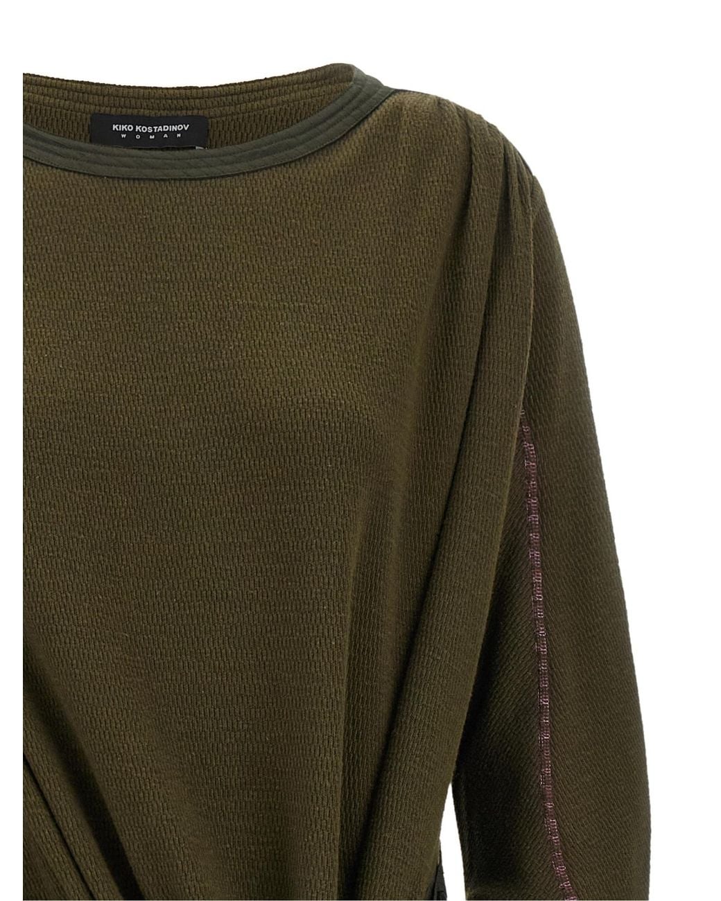 Kiko Kostadinov Green Edler Godet Dress