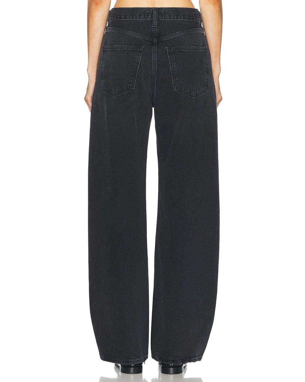 Agolde Black Five-Pocket Denim Trousers