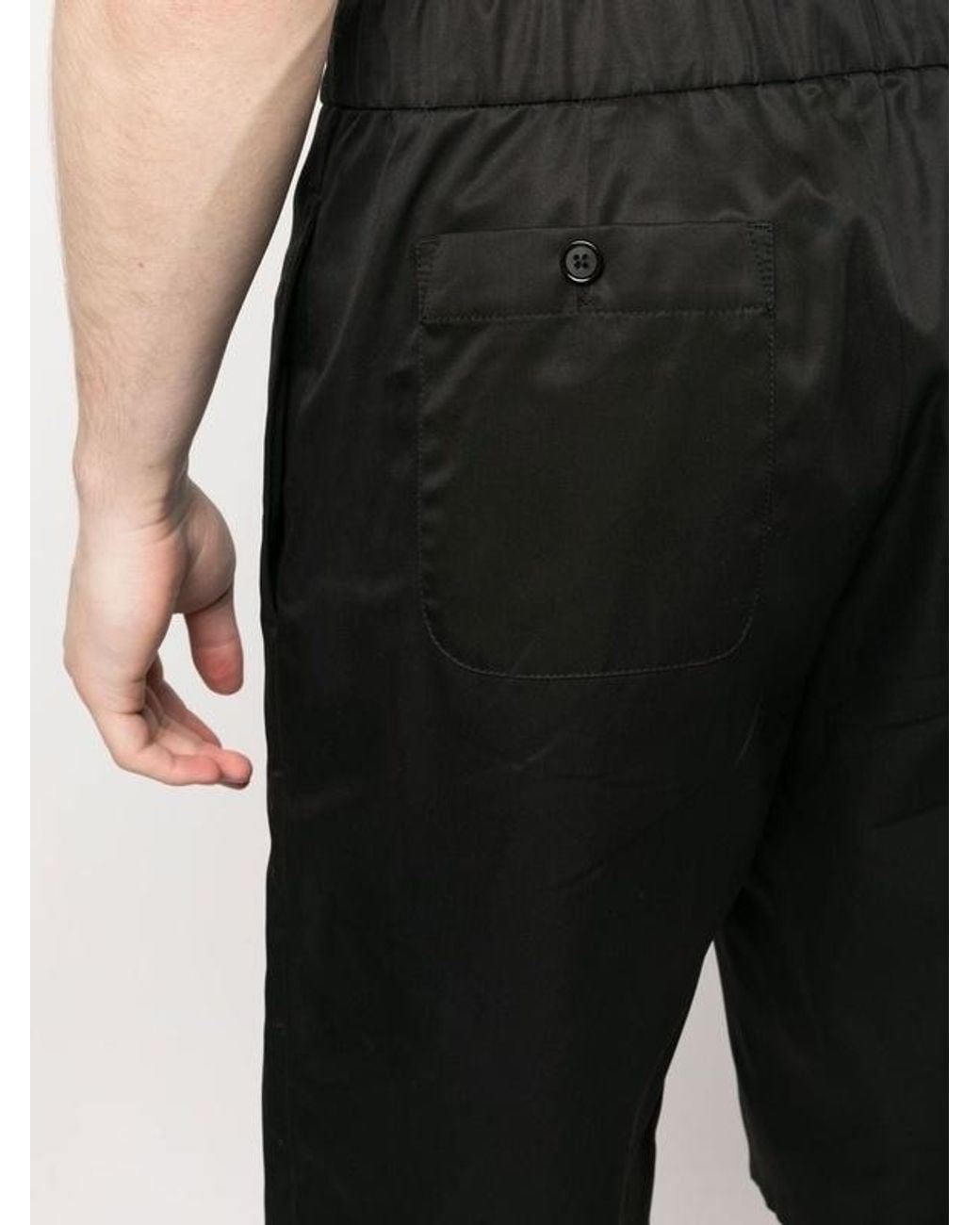 McQueen Blue Panelled Knee-Length Shorts for men