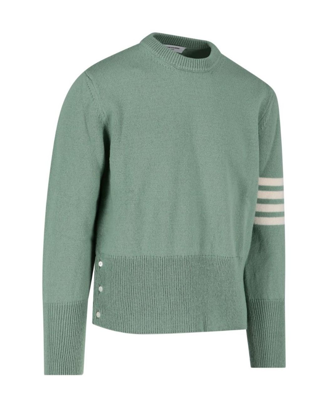 Thom Browne Green Bar Stripe Cardigan for men