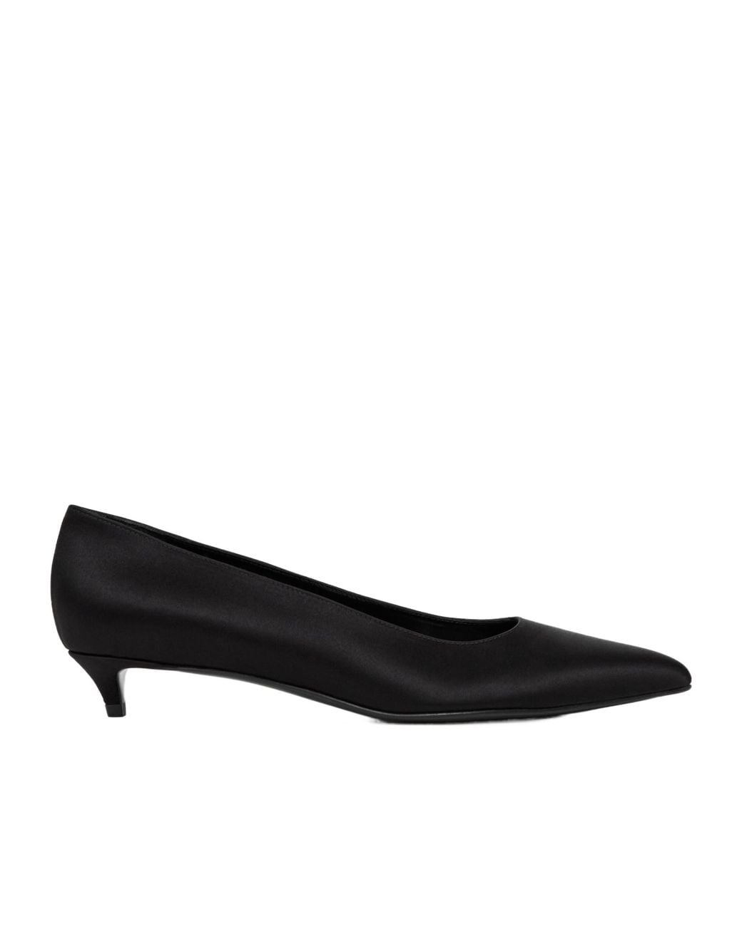 Céline Black Satin Kitten Pump