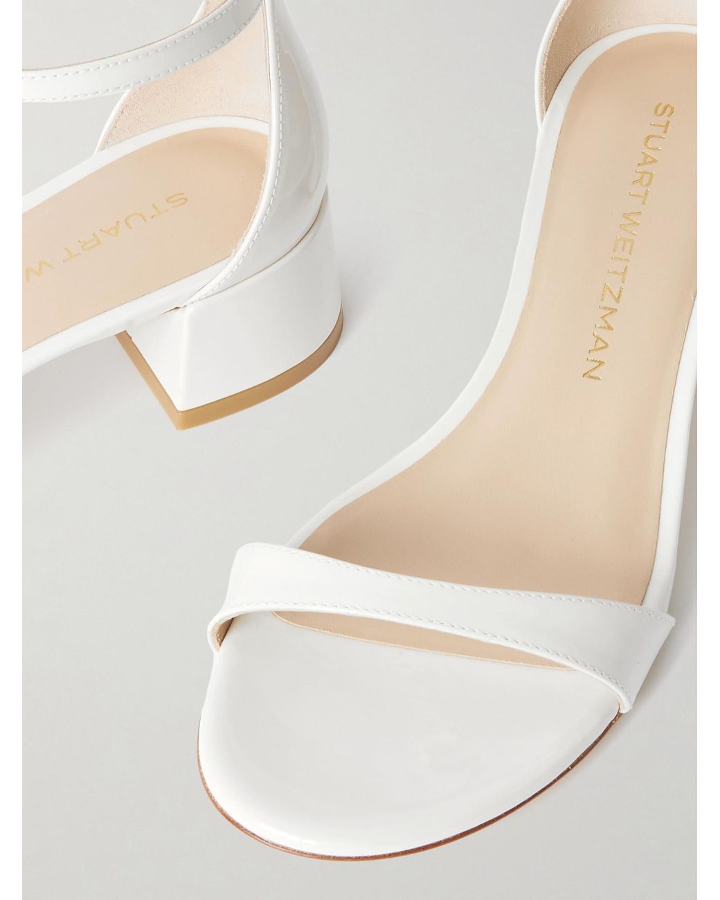 Stuart Weitzman White Simple Sandals