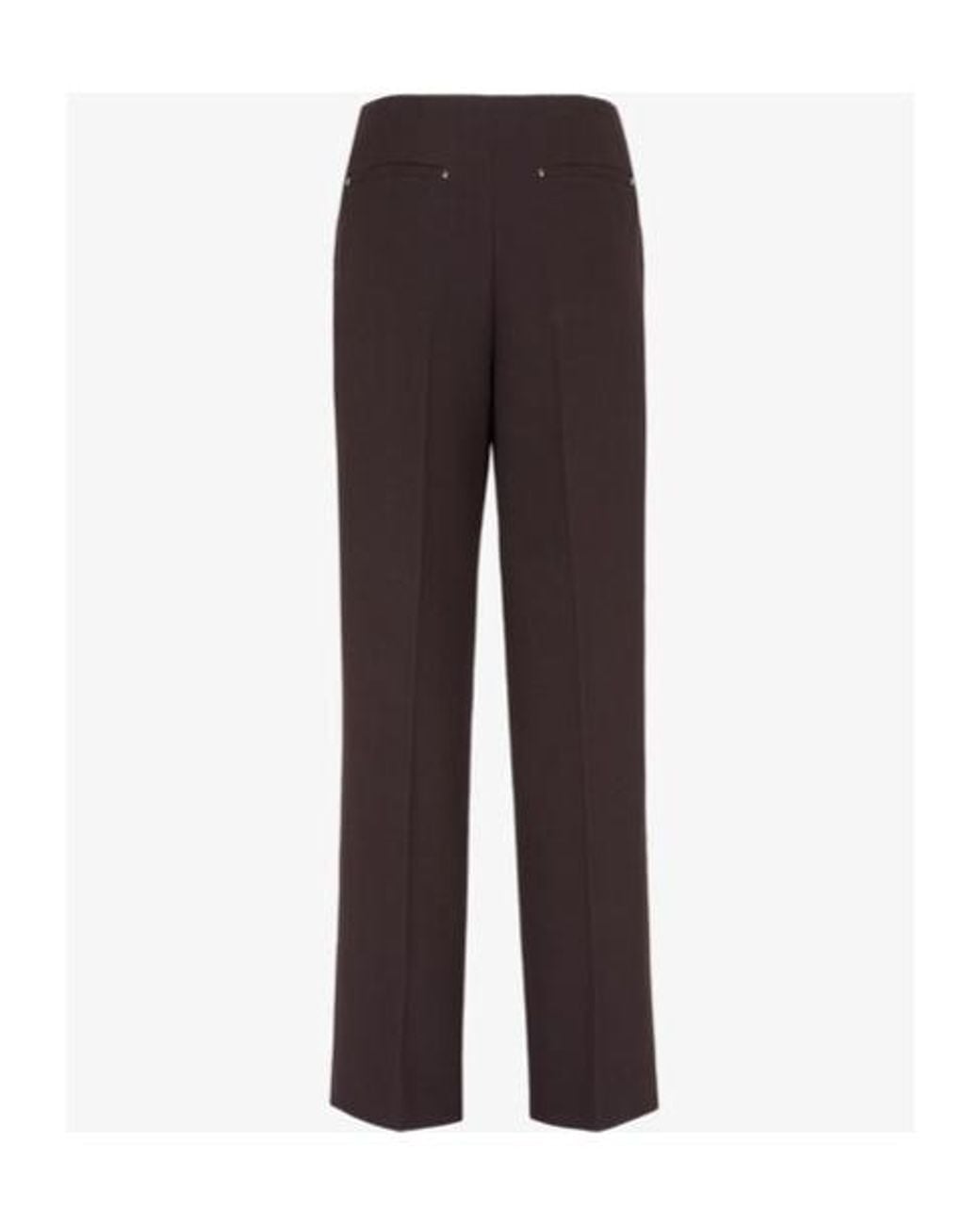 Fendi Brown Straight-Leg Tailored Cut Trousers