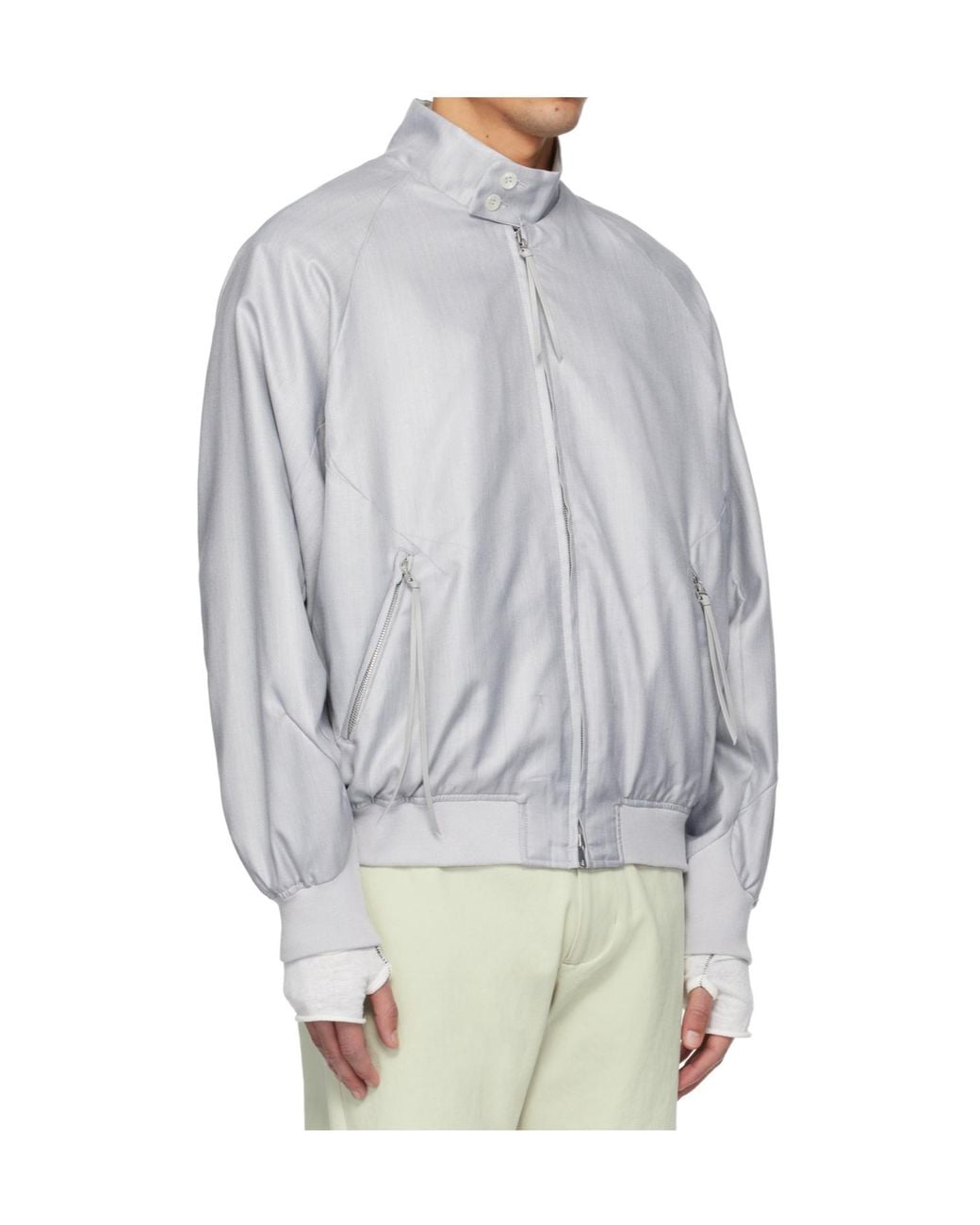 Post Archive Faction PAF Gray Opening Bomber Jacket for men