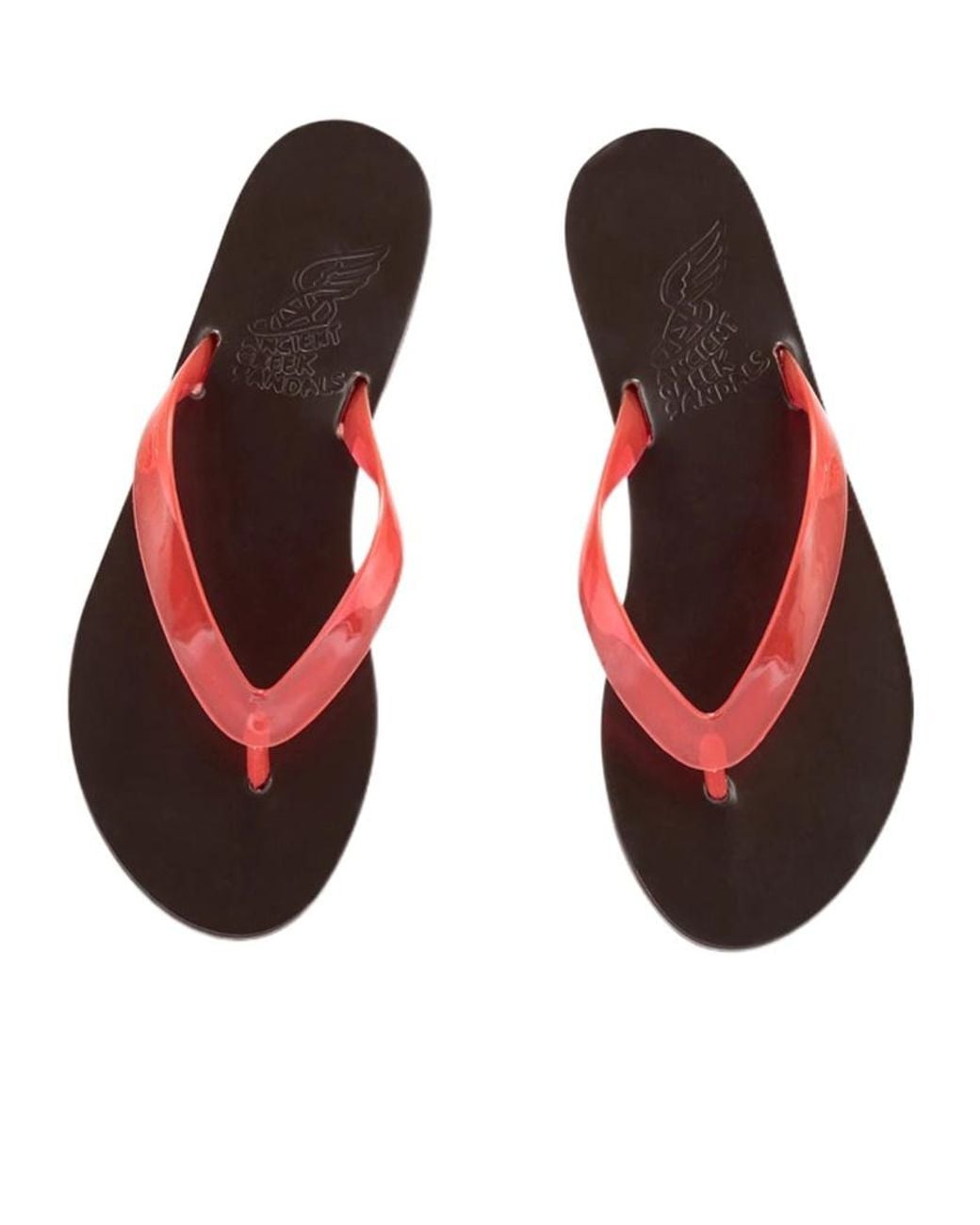 Ancient Greek Sandals Red Flip-Flops