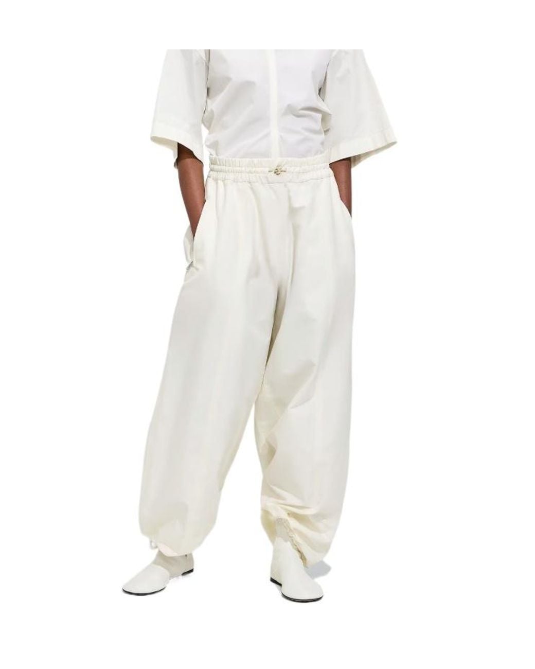 Bottega Veneta White Compact Toile Pants