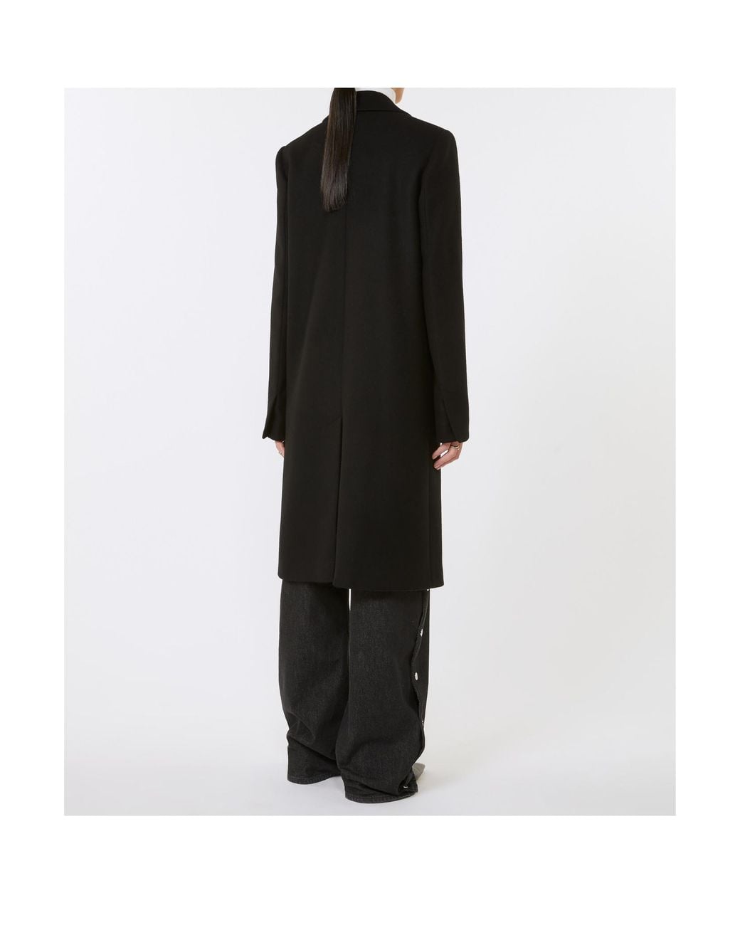 Sportmax Black Wool Coat