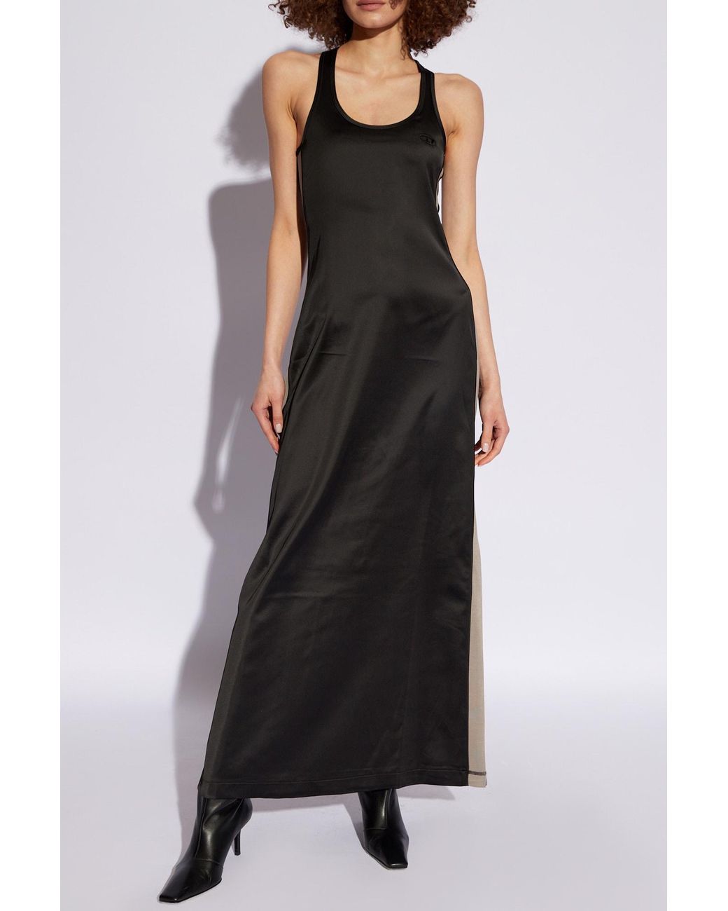 DIESEL Black D-Arlyn Sleeveless Satin Dress