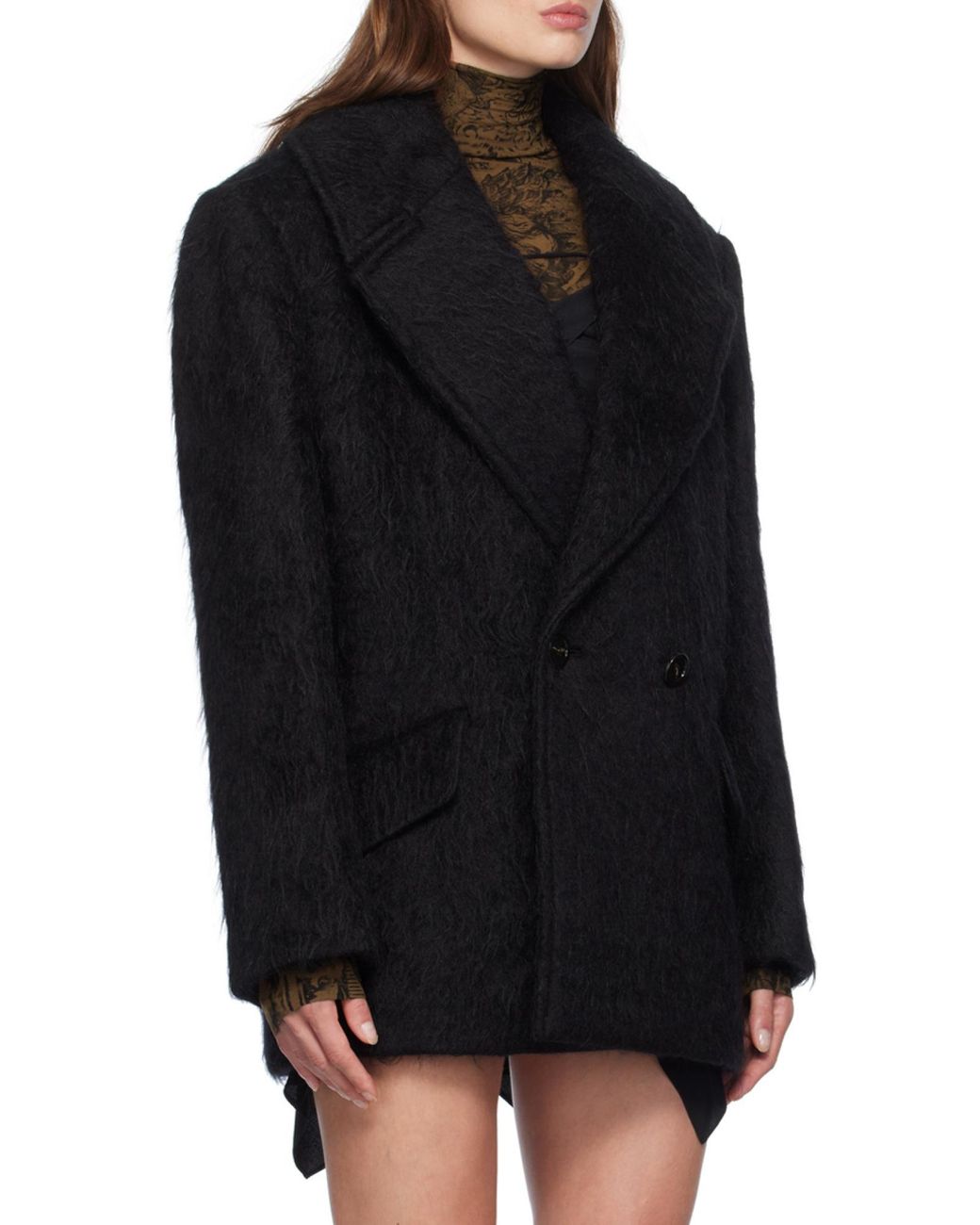 Acne Black Straight Hem Jacket