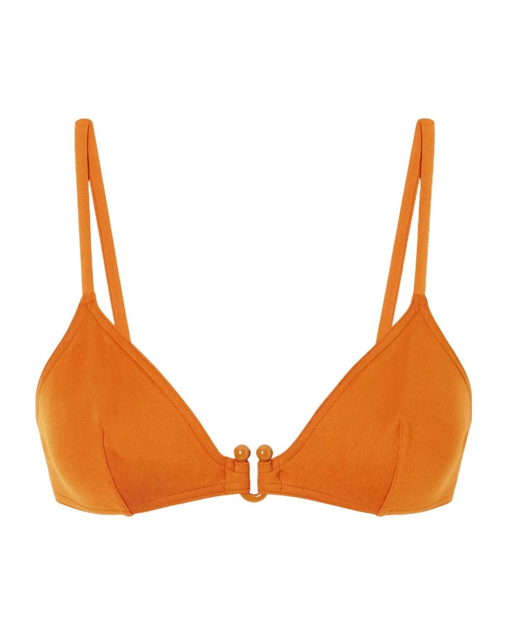 Eres Orange Stylish Embellished Triangle Bikini Top