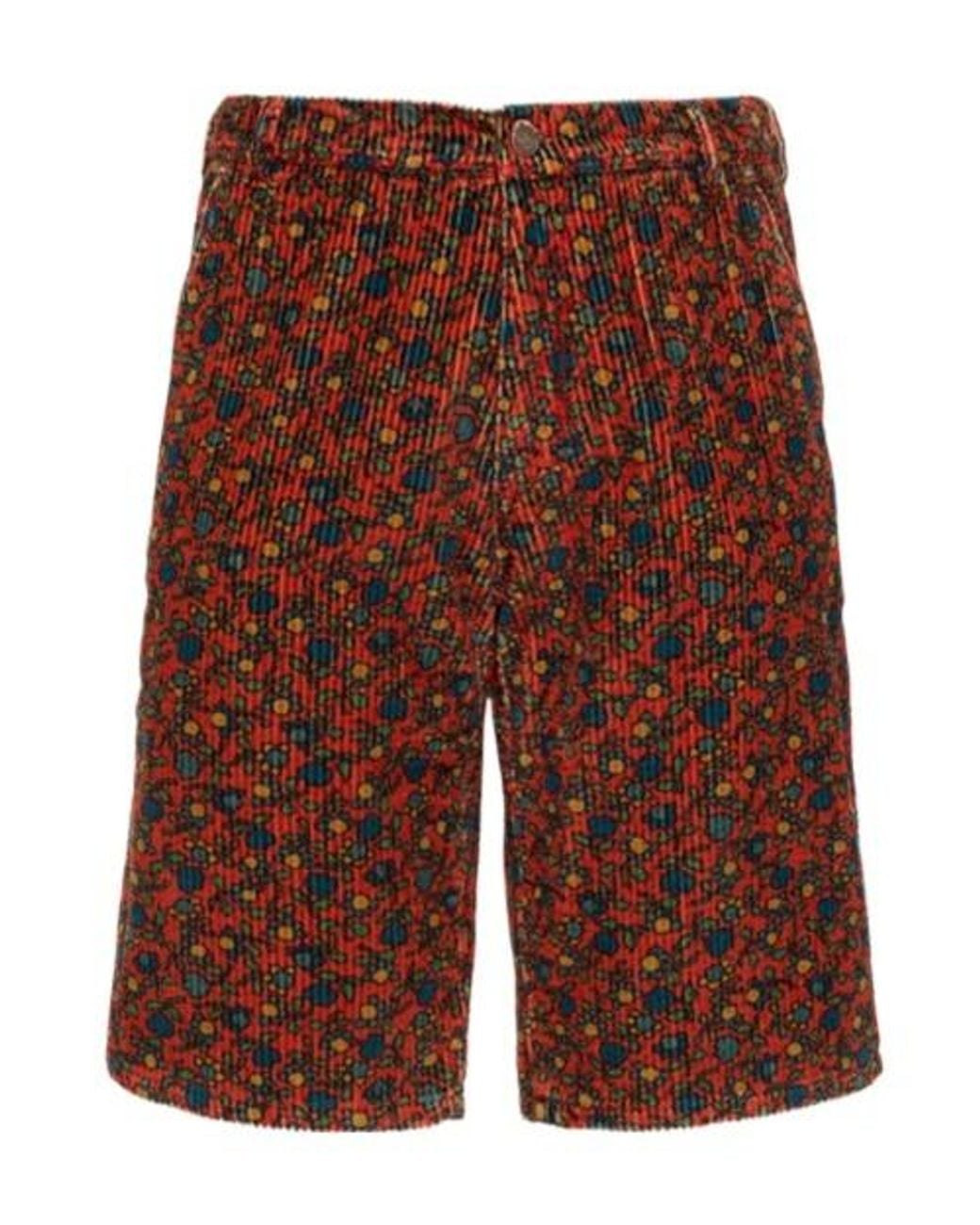 ERL Red Printed Shorts for men