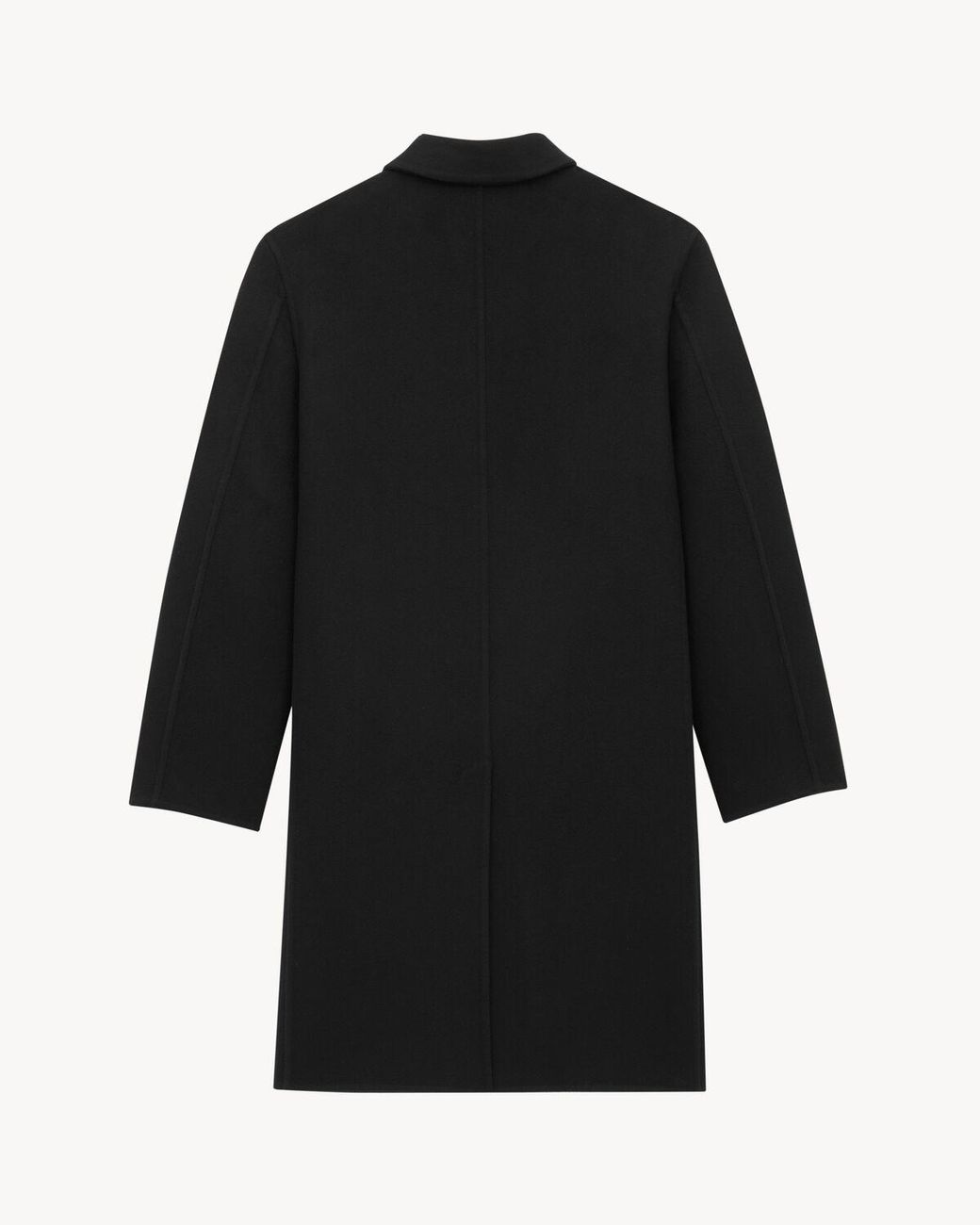 Saint Laurent Black Double-Faced Wool Coat for men