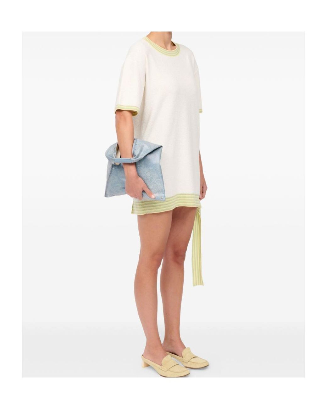 MM6 by Maison Margiela Blue Triangular Handle Japanese Bag