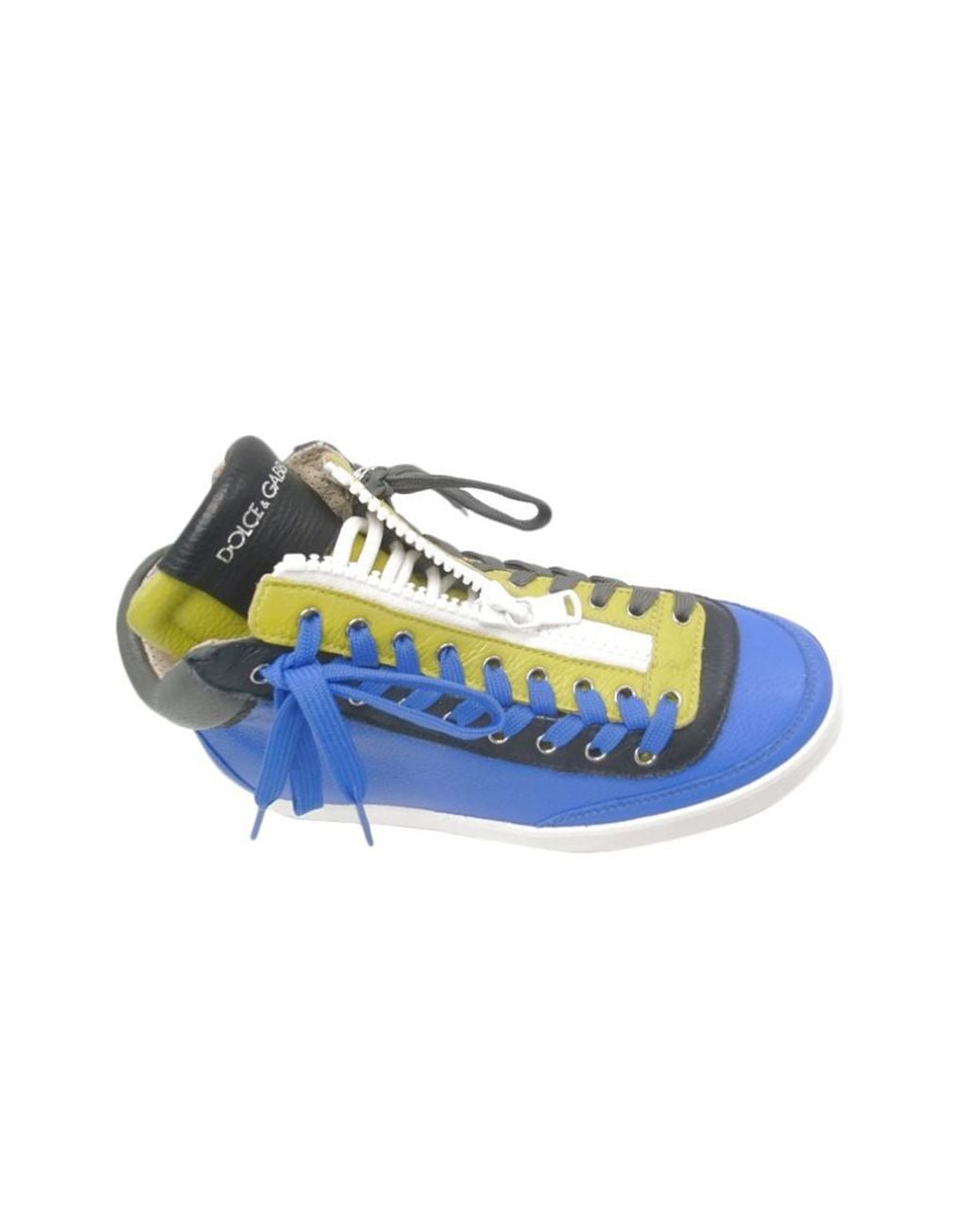 Dolce & Gabbana Blue Strap-Up Casual Sneakers for men