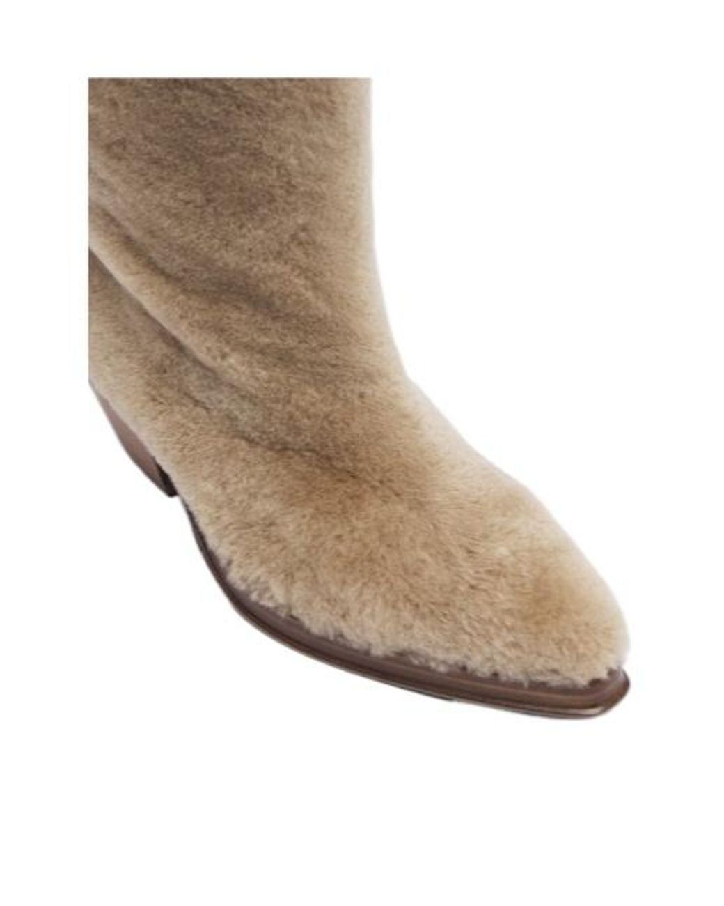 Gabriela Hearst White Shearling Knee-High Boots