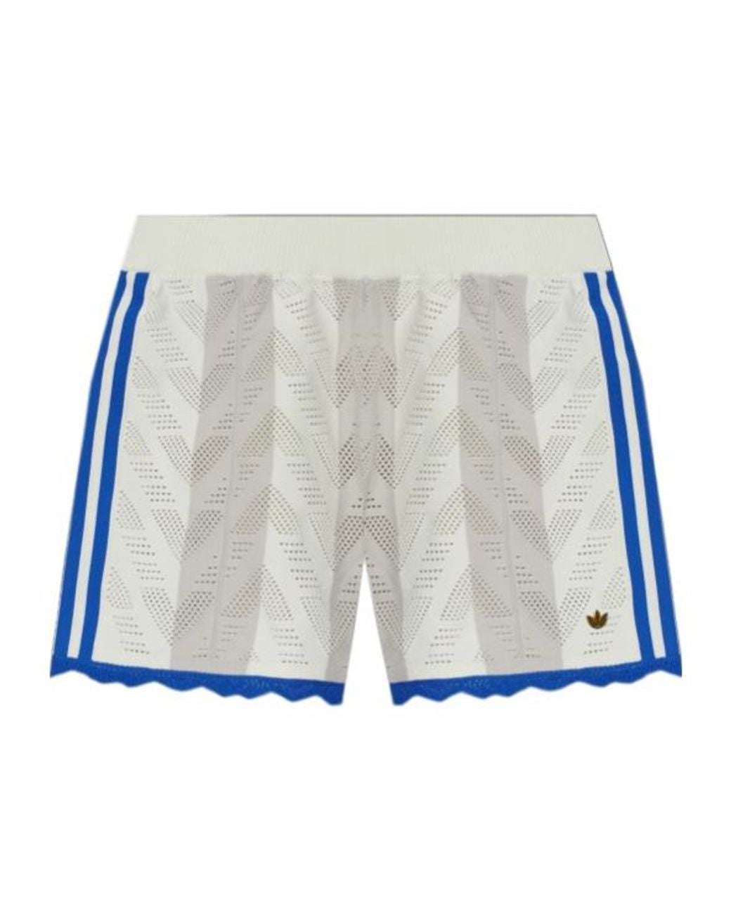 Adidas Originals Blue Logo Trim Knit Shorts