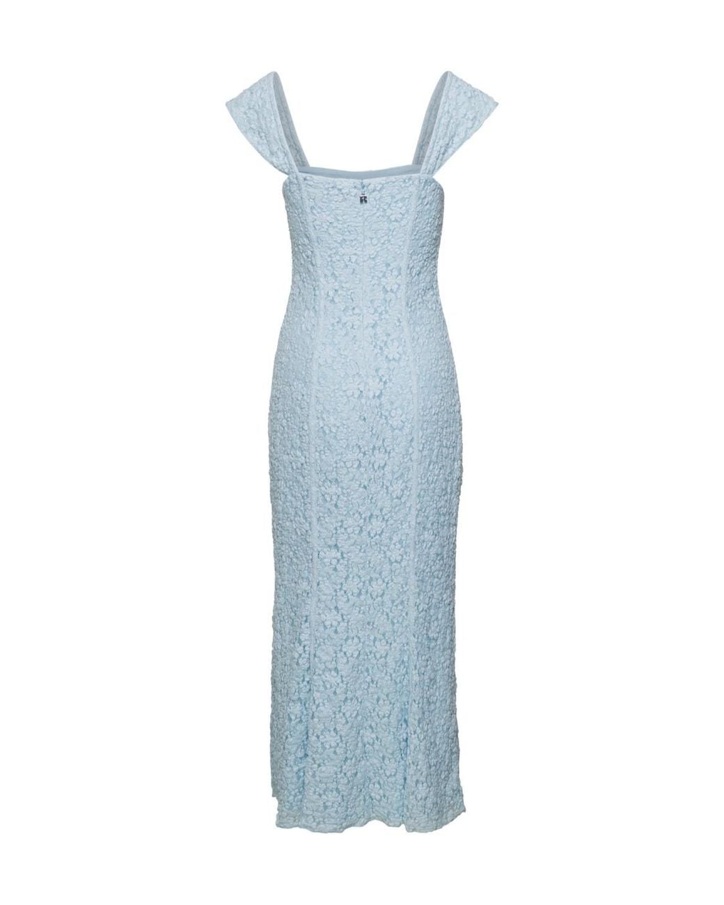 ROTATE BIRGER CHRISTENSEN Blue Lace Panel Dress