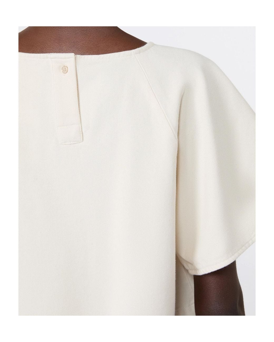 Weekend by Maxmara White Cropped Cotton Blouse