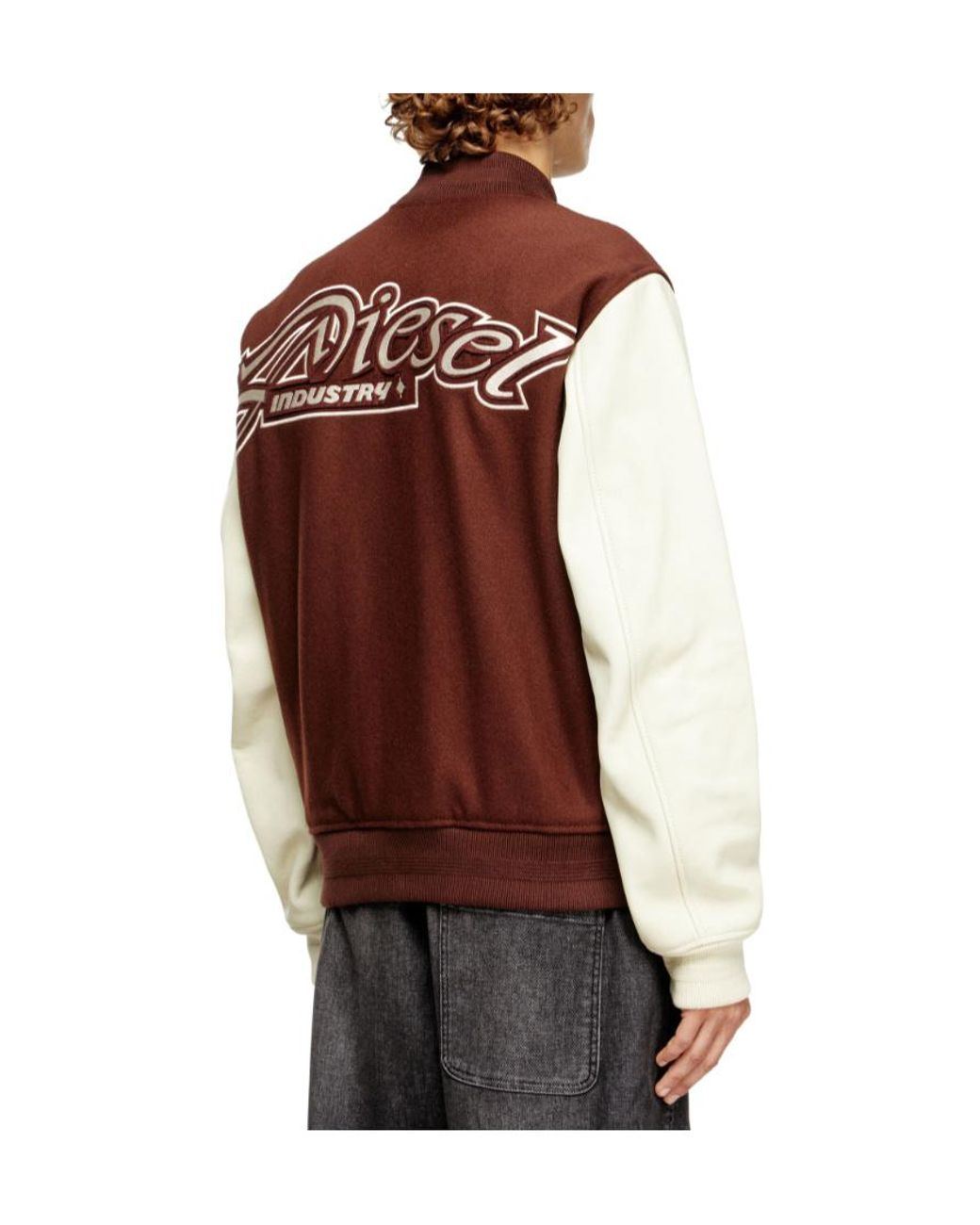 DIESEL Brown L-Kopf Bomber Jacket for men