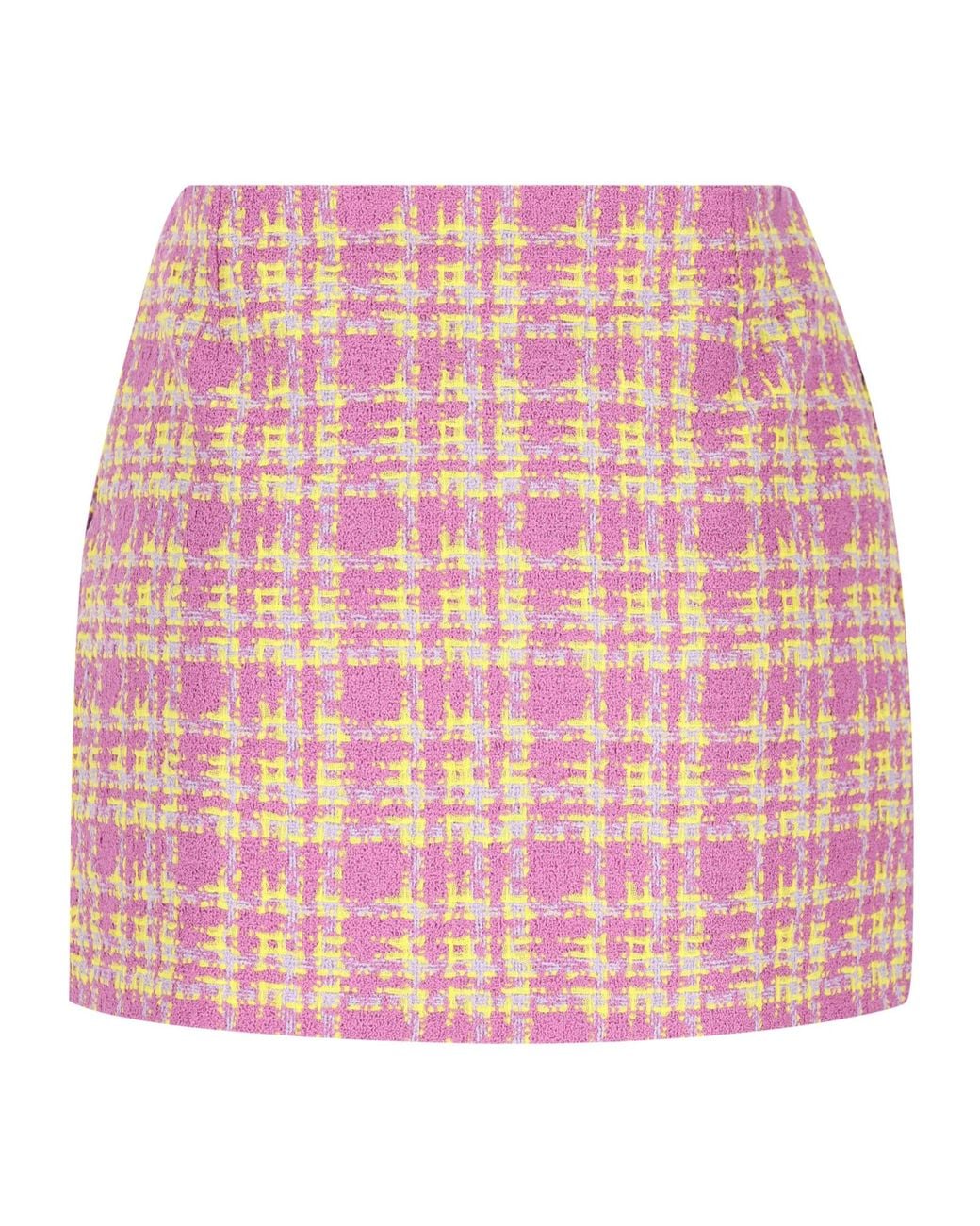 Gucci Pink Tweed Button Detailed Skirt
