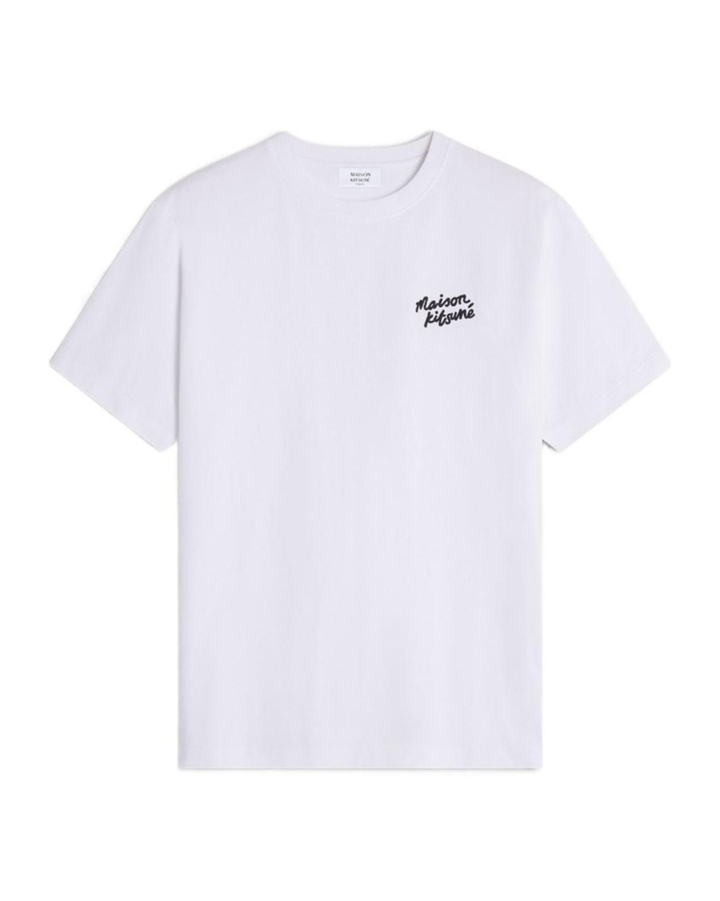 Maison Kitsuné White Maison Kitsuné Handwriting Comfort T-Shirt for men