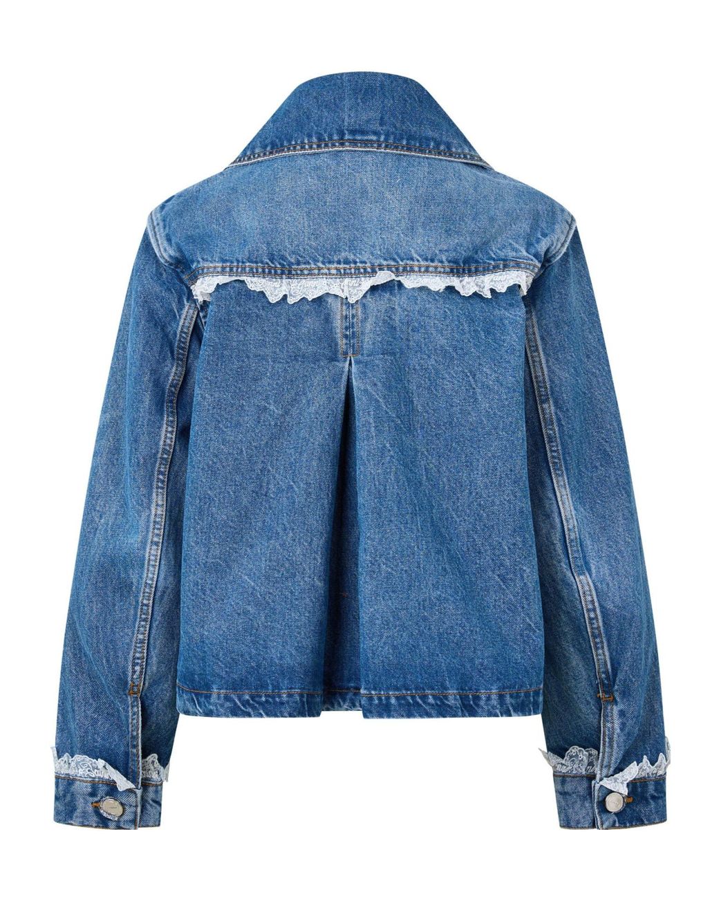 Ganni Blue Denim Lace Jacket