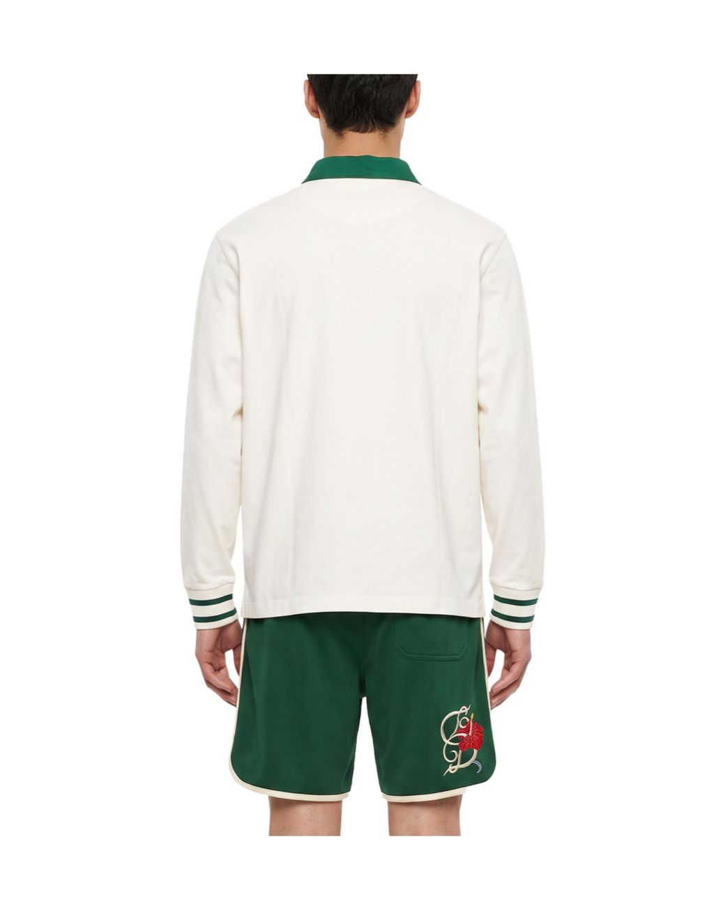 Drole de Monsieur White Drôle De Monsieur Slogan Long-Sleeved Polo Shirt for men