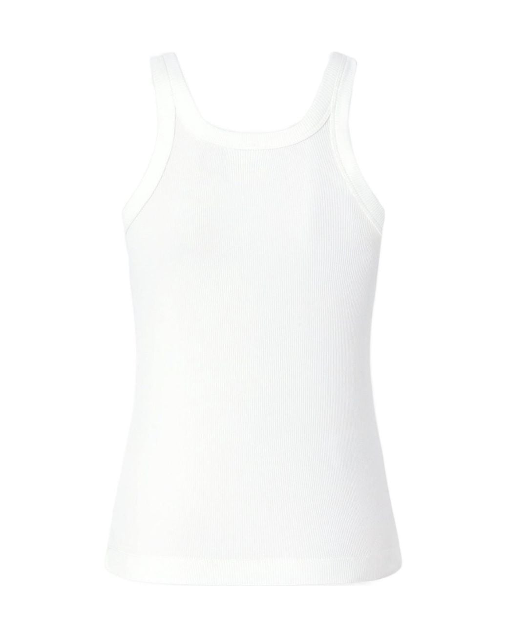 Pinko White Logo Embellished Vest Top for men