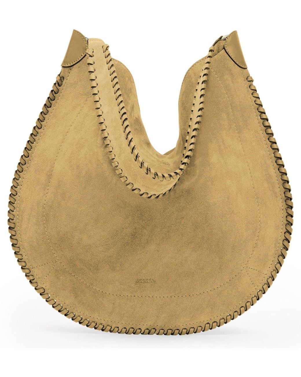 Isabel Marant Natural Oskan Hobo Soft Shoulder Bag With Braided Edges