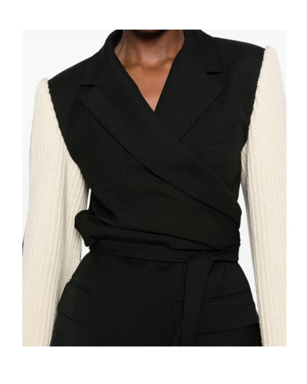 Dries Van Noten Black Beline Wrap Jacket