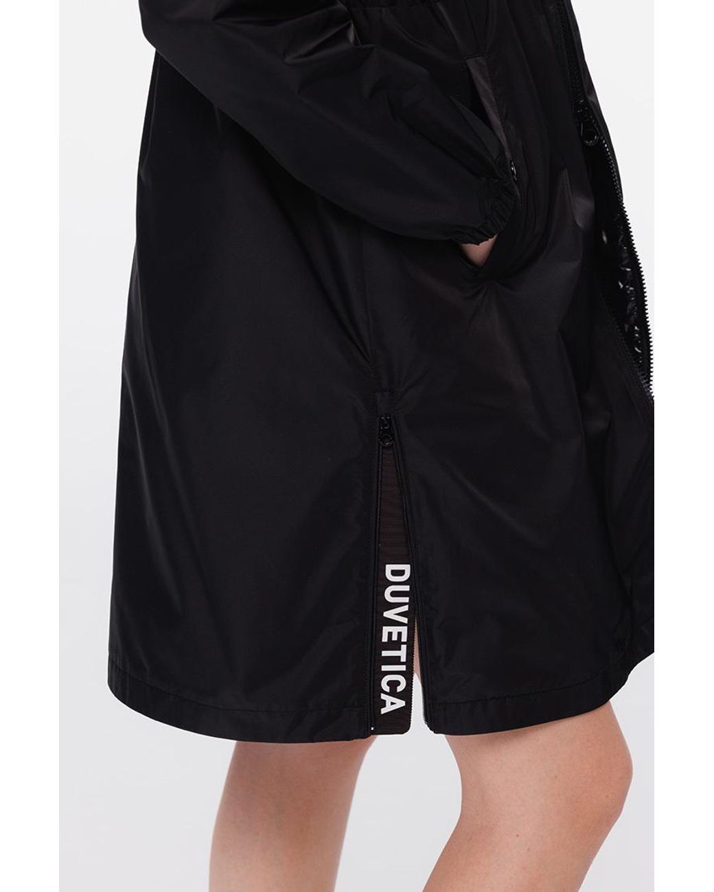 Duvetica Black Hooded Parker Coat